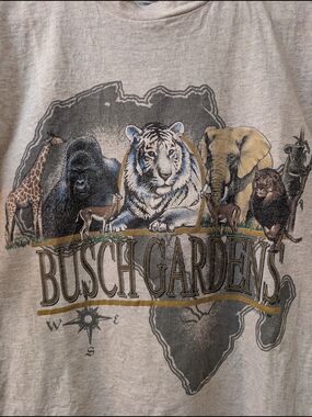 Vintage Single Stitch Busch Gardens Grey T-shirt